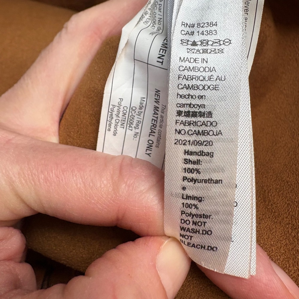 ALDO Rhardoniaa Large Pebbled Tote Plus Travel Pouch‎ Cognac Laptop Bag Lined - Picture 11 of 11